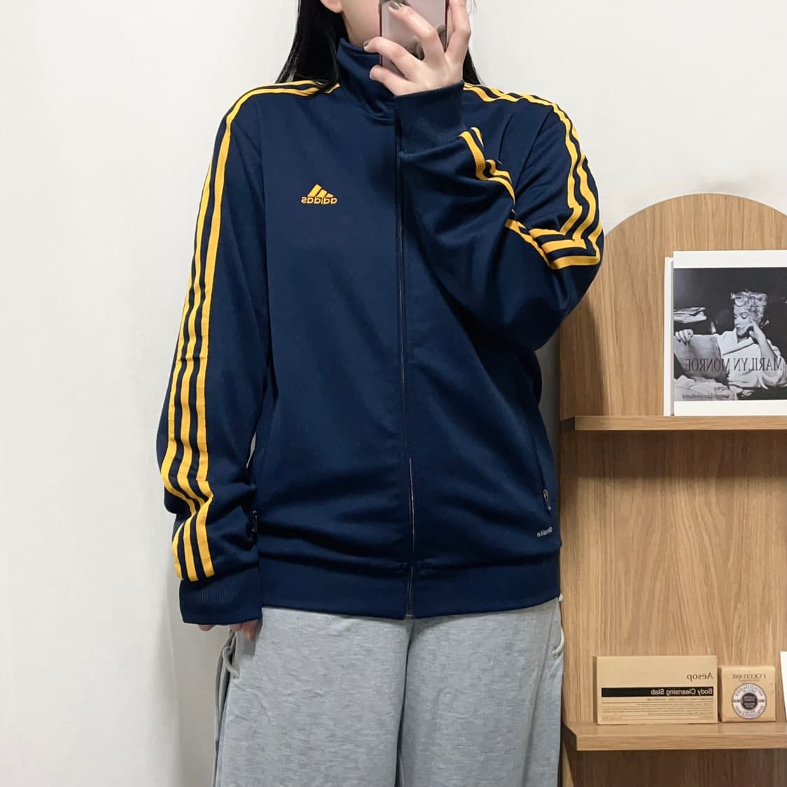 [정품] 아디다스 네이비 옐로우삼선 져지 [ 100 ] 상품이미지2