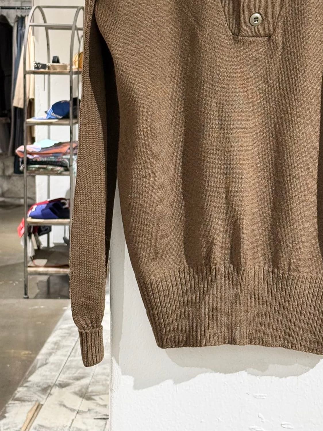 u.s.army 카키브라운 5버튼 울 스웨터 상품이미지4