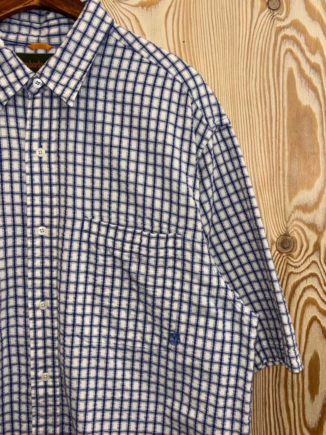 팀버랜드 체크 반팔 셔츠 상품이미지3