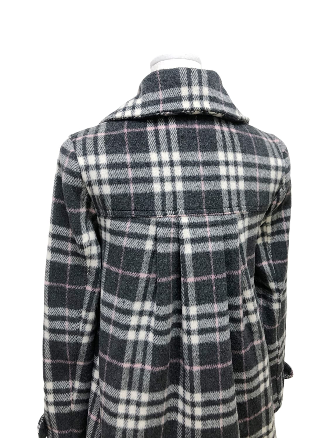 빈티지 미디 체크 코트 상품이미지9