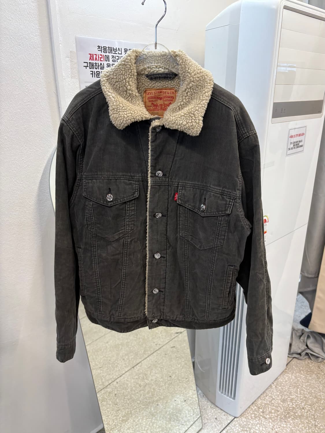 LEVI'S chacoal fleece trucker jk 상품이미지1