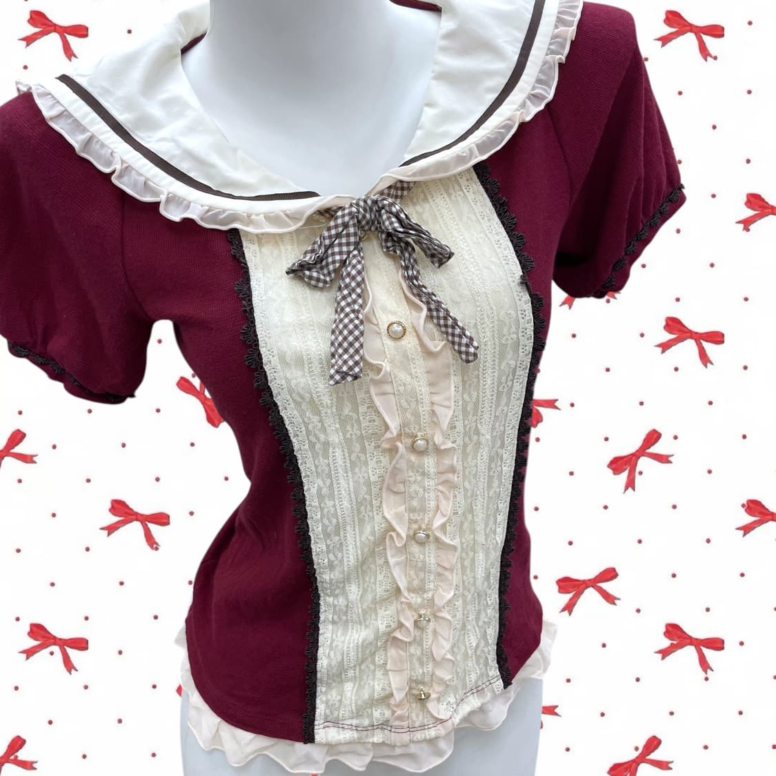  Axes femme red mori top  상품이미지2