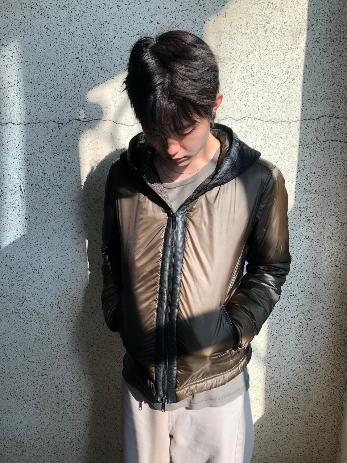 아르마니 레더 트림 푸퍼 자켓 상품이미지1