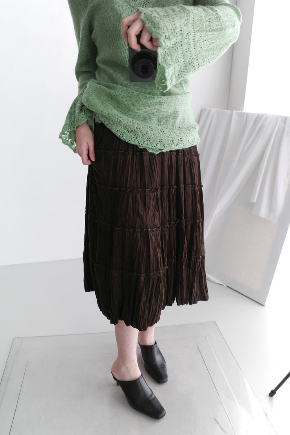suede line skirt 상품이미지4