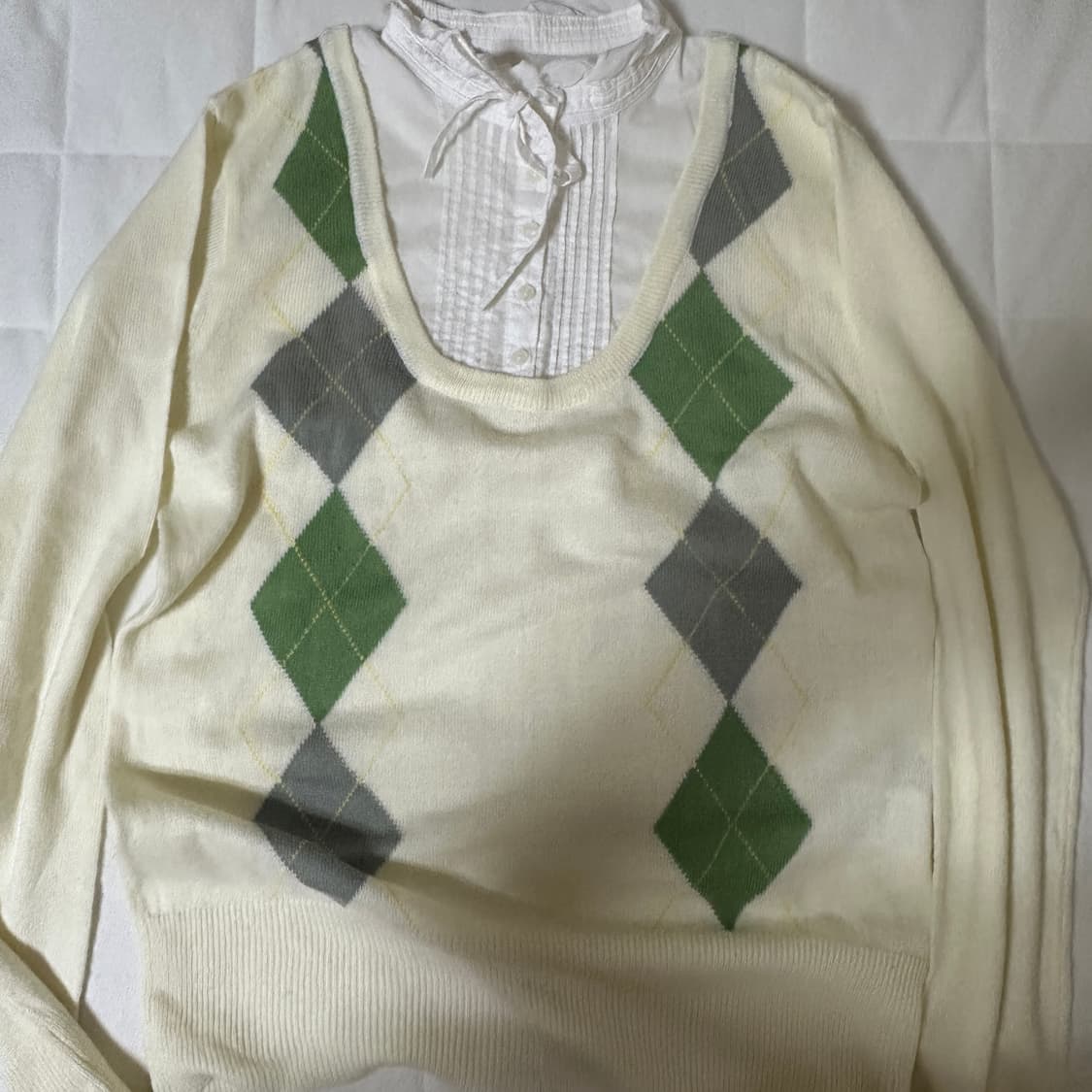 아가일 로걀 니트탑 상품이미지2