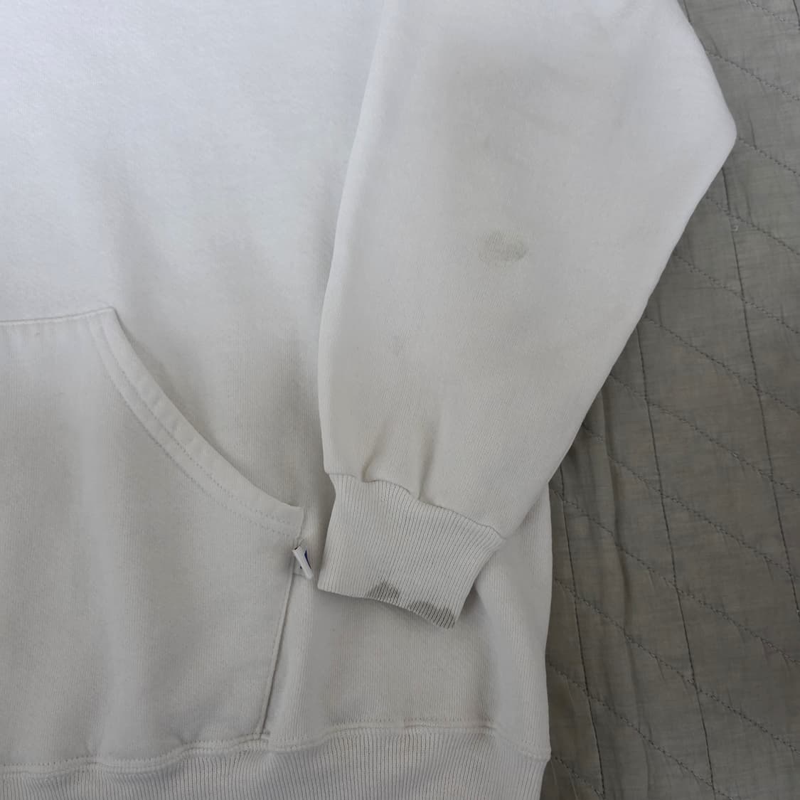 [XL] 90s 빈티지 러셀 애슬레틱 화이트 후드집업 USA 페인트 상품이미지2