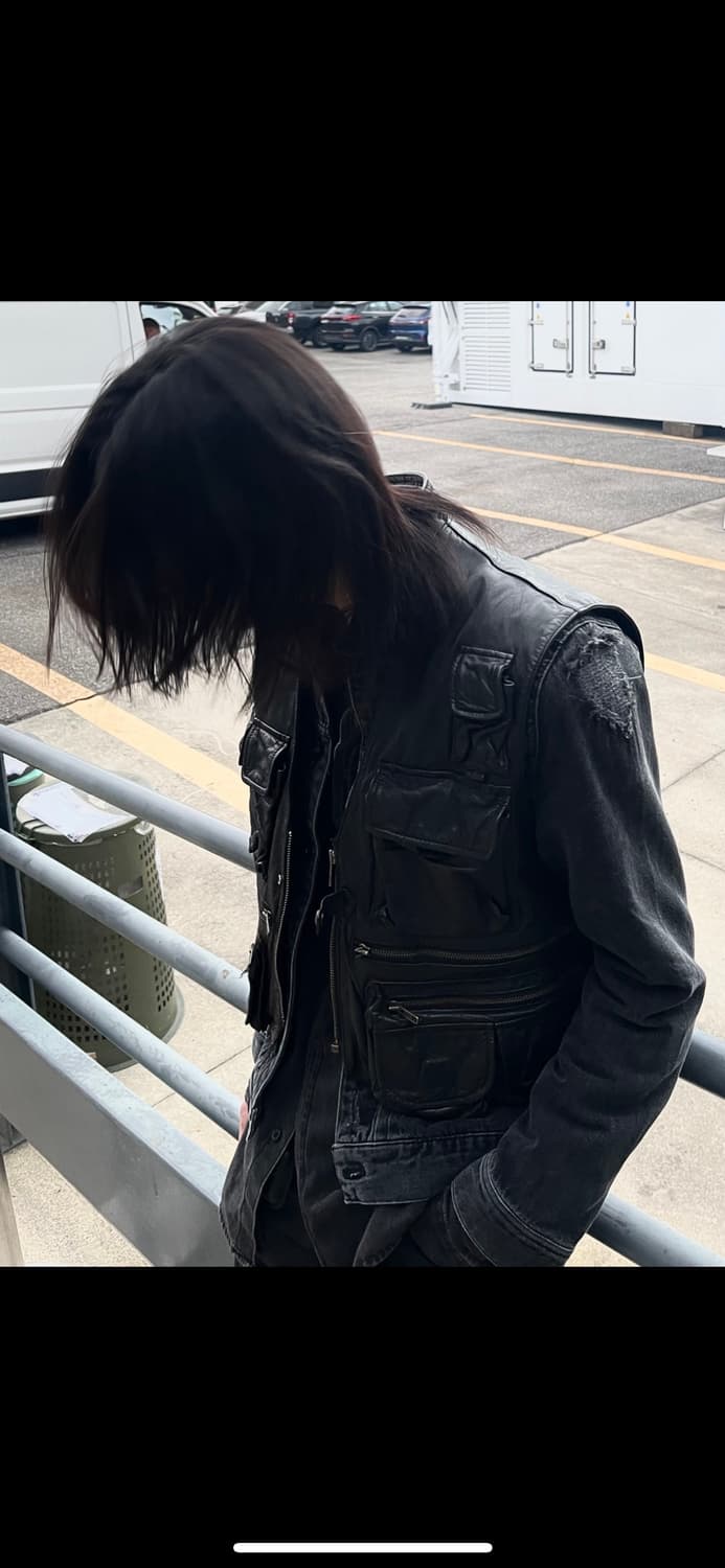 Vintage leather vest 빈티지 가죽 조끼 상품이미지2