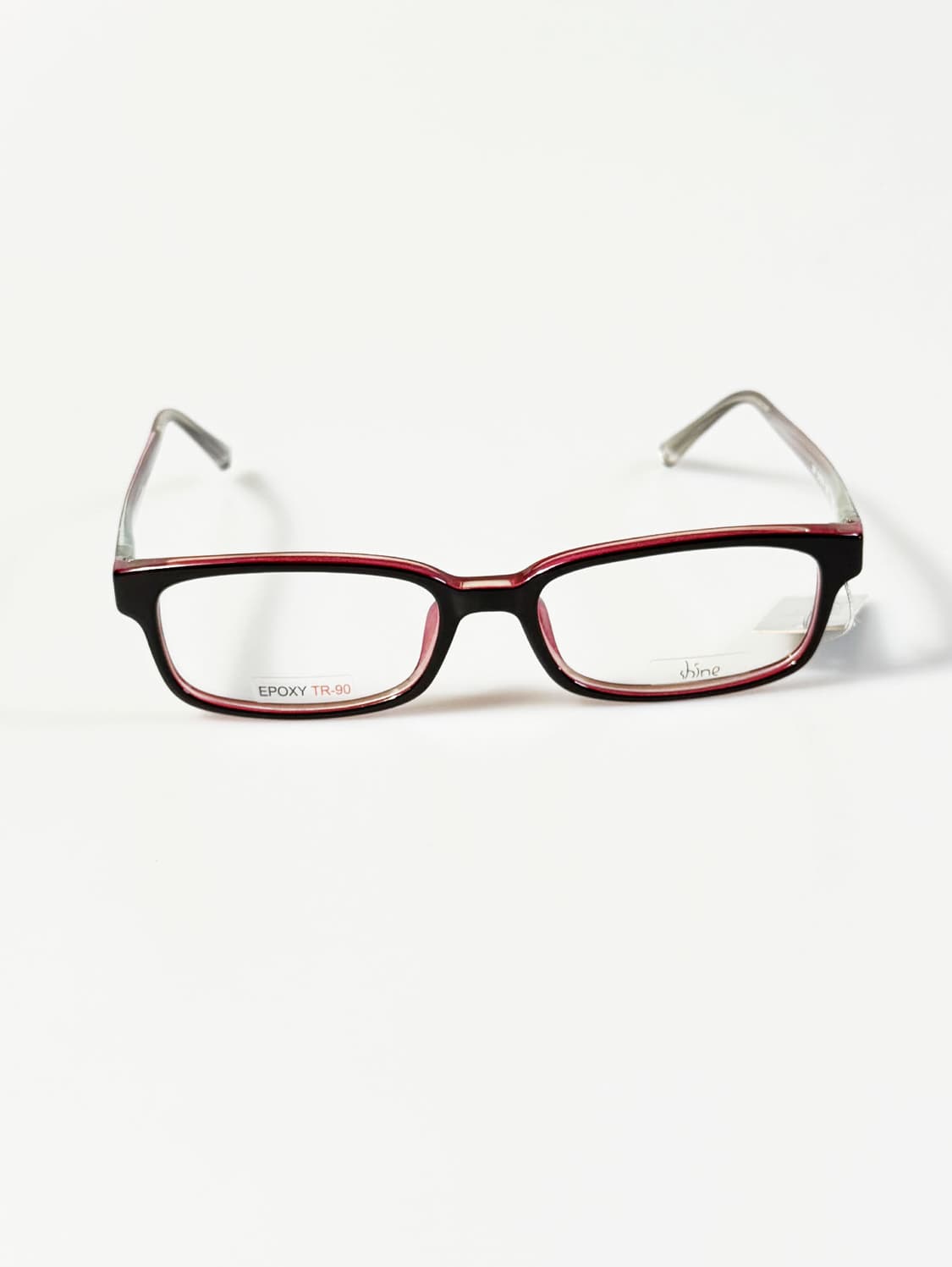 SHINE TVSQ 블랙 뿔테 스퀘어 프레임 빈티지 안경 상품이미지3