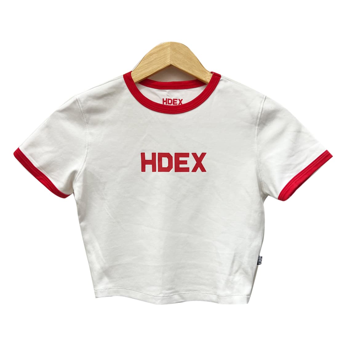 HDEX 에이치덱스 우먼스 릴렉스핏 레드 화이트 크롭탑 S 상품이미지1