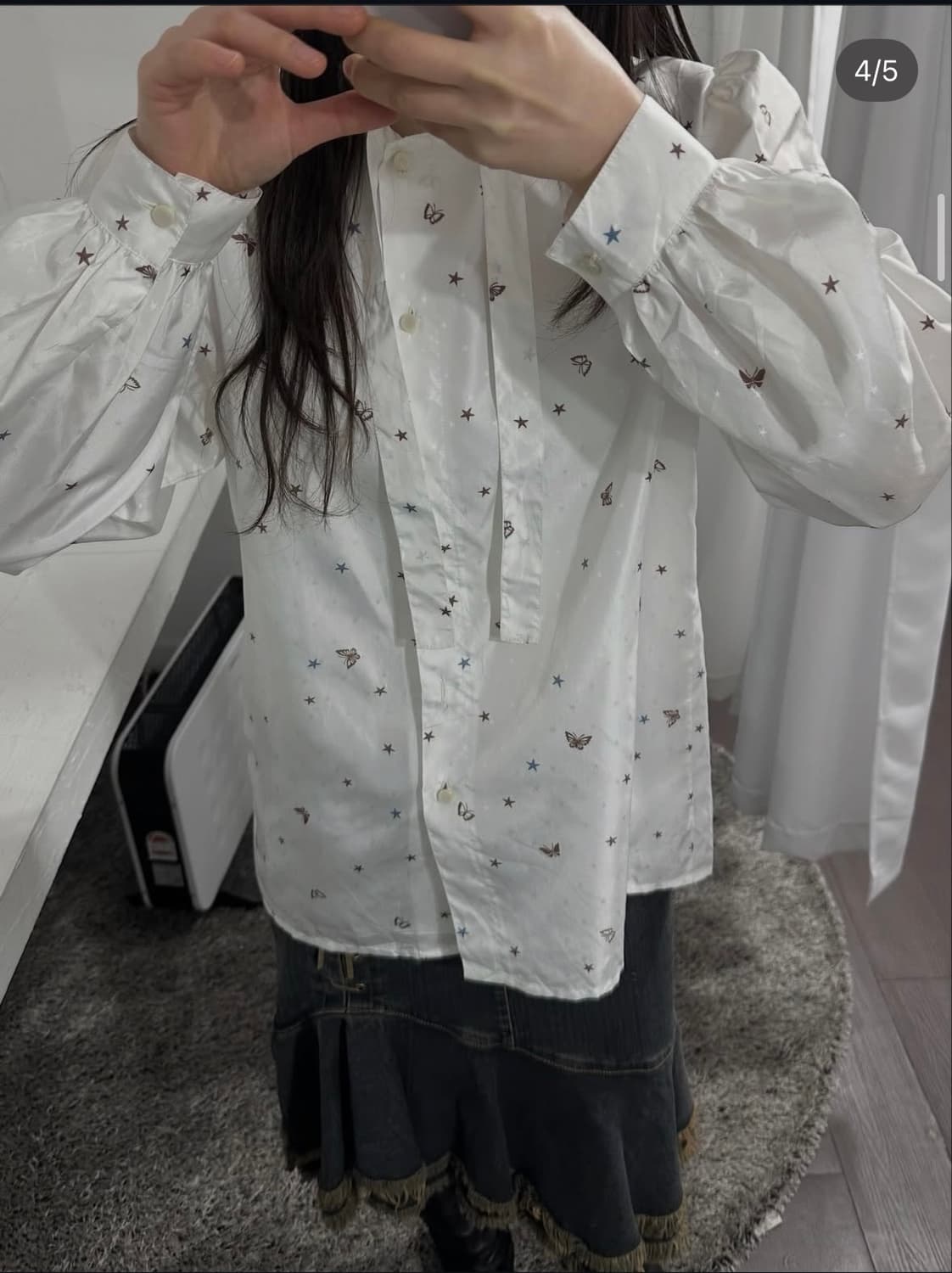 hanae mori tops star blouse 상품이미지2