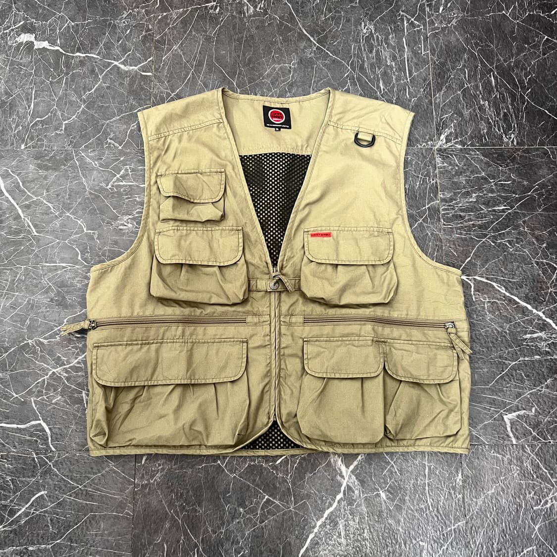 럭키 스트라이크 유틸리티 멀티포켓 베스트 카키 상품이미지2