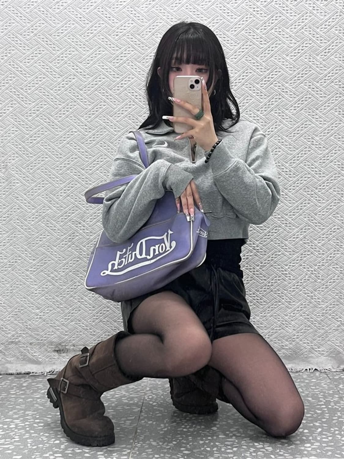 본 더치 Y2K 빈티지 비치 젤리 라벤더 토트백 C11288 상품이미지1