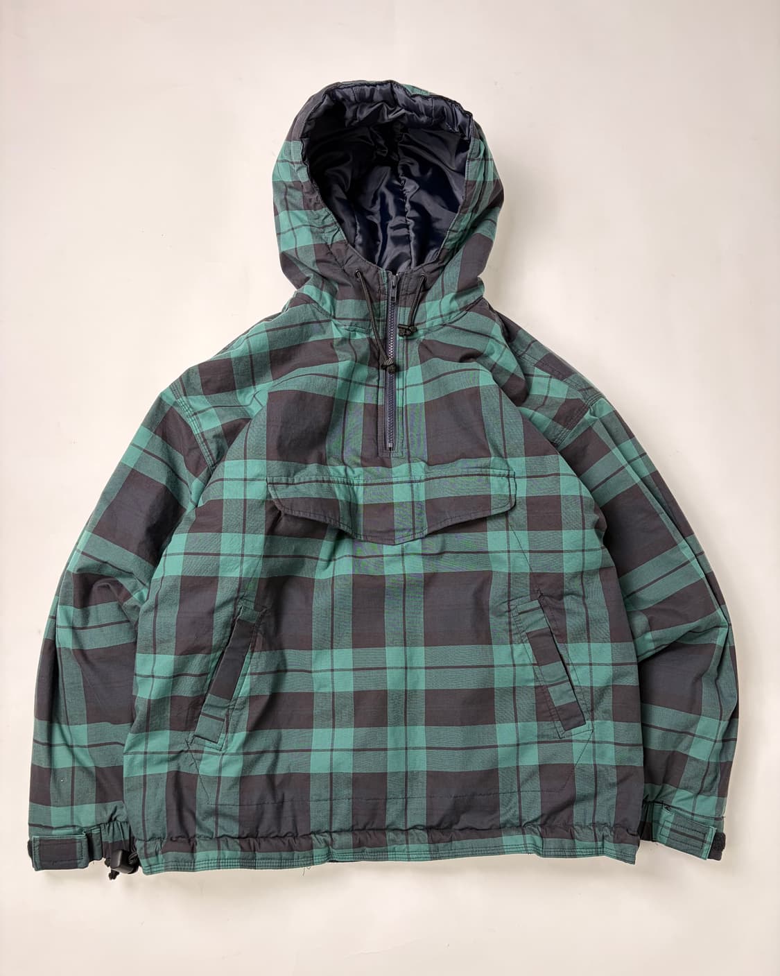 90s Gap Plaid Quarter Zip Anorak Puffer  상품이미지1