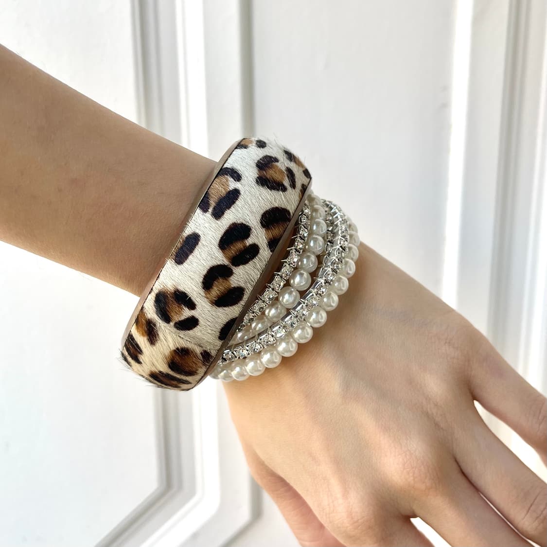 Vintage Bangle 호피 레오파드 뱅글 팔찌 브레이슬릿 일괄 상품이미지2