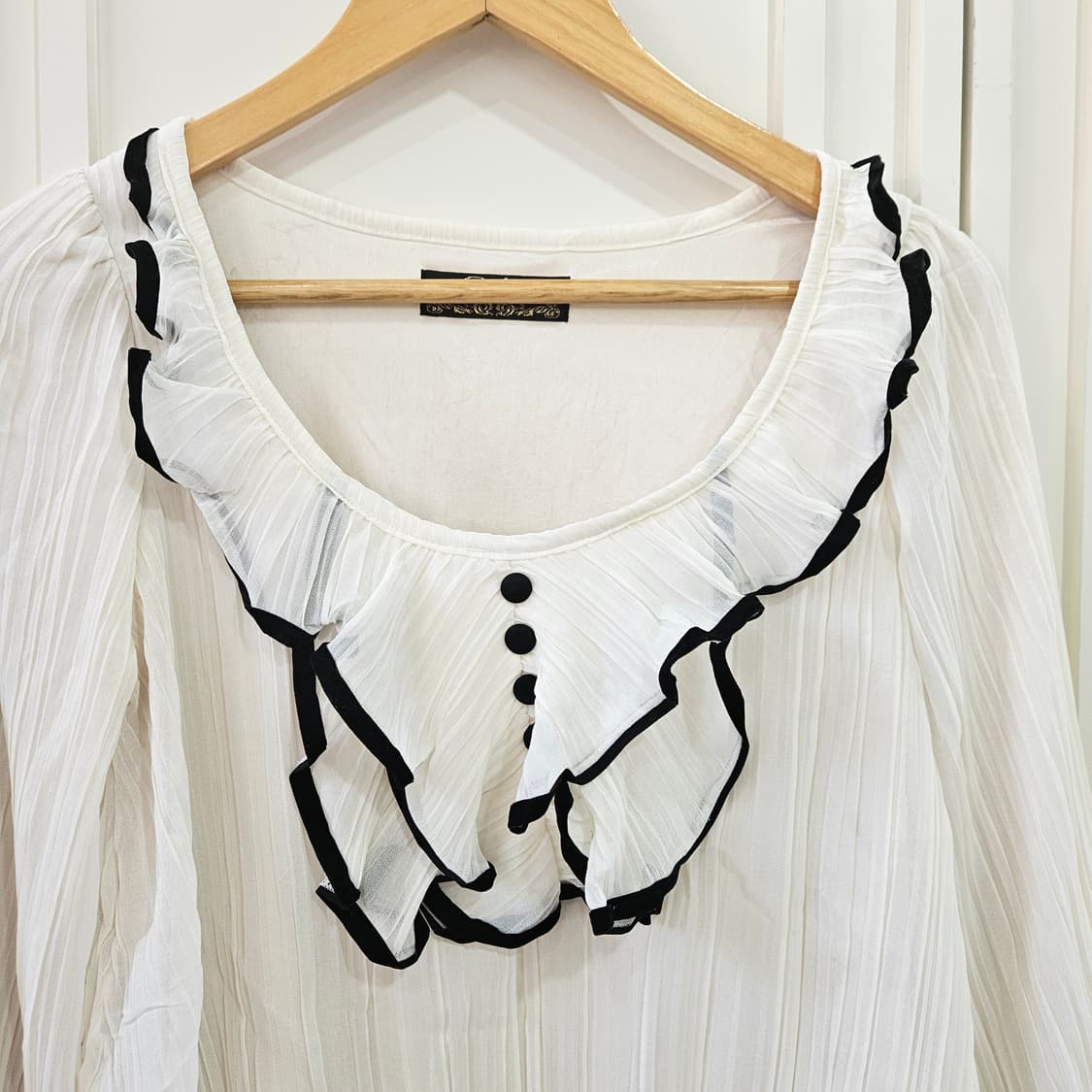 Roijita (로지타) 프릴 쉬폰 블라우스 상품이미지2