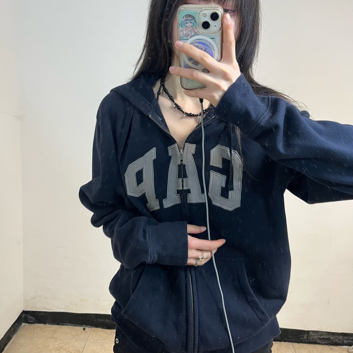GAP navy hoodie zip-up 상품이미지3