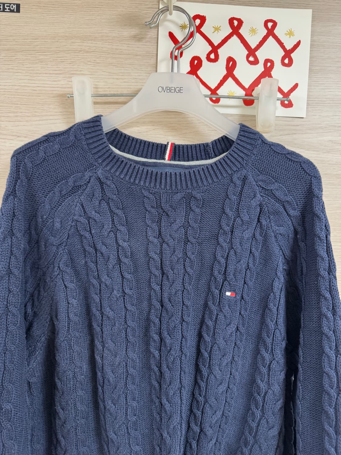 타미힐피거 케이블 니트 네이비 상품이미지2