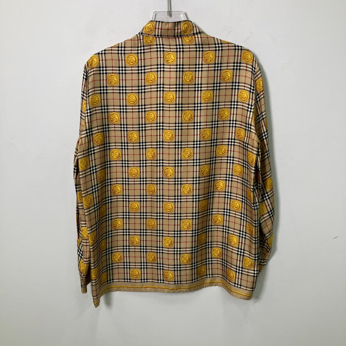 버버리 빈티지 노바 체크 실크 셔츠 S 상품이미지2