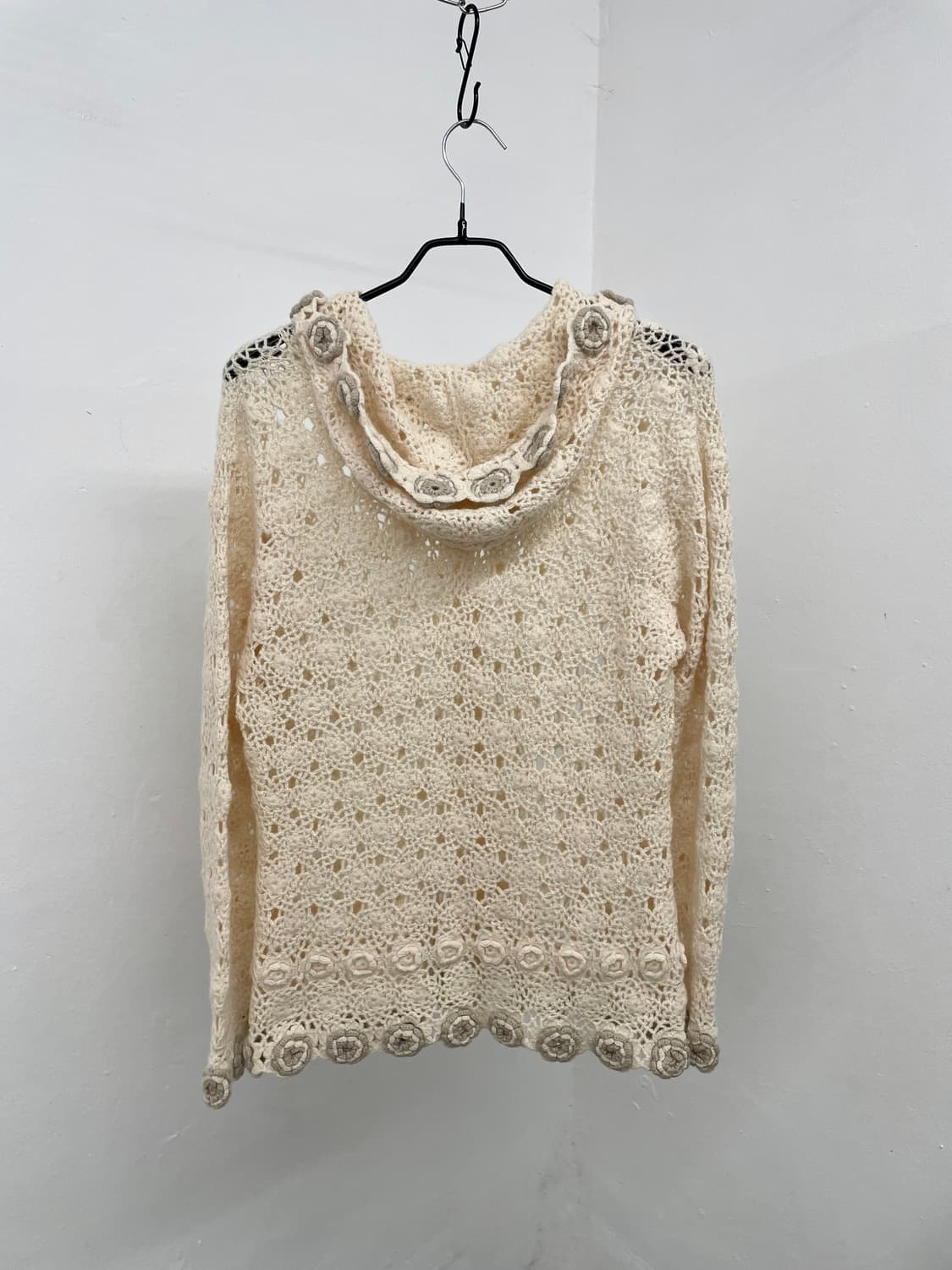 모리 울 크로셰 모티브 후드 가디건  상품이미지8