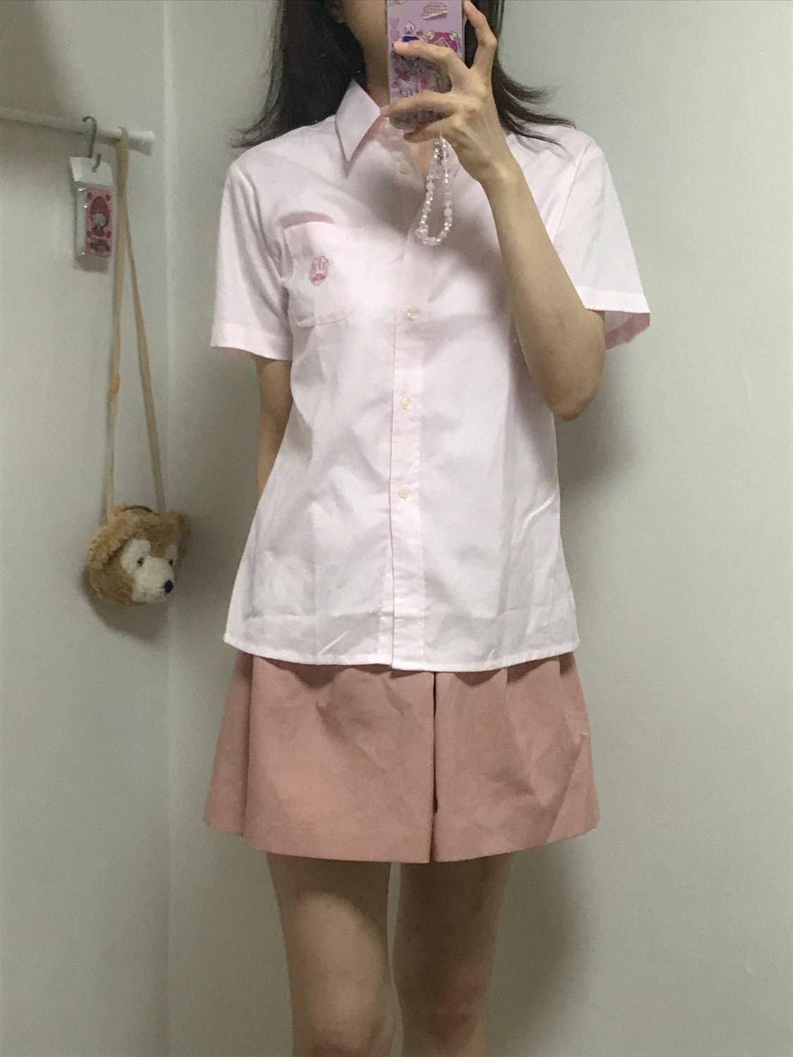 빈티지 리본 핑크 반팔 셔츠 로걀 히메갸루 모리걸 라떼 대장템 긱시크 상품이미지1