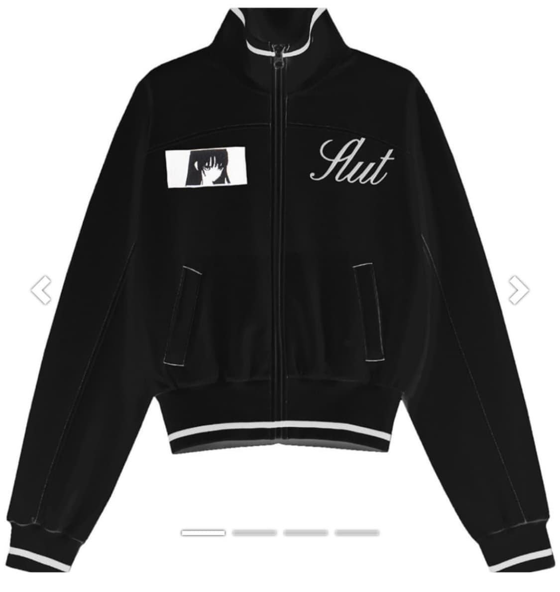 본네 Bonnae 패치 트랙 자켓 블랙 1사이즈 상품이미지1