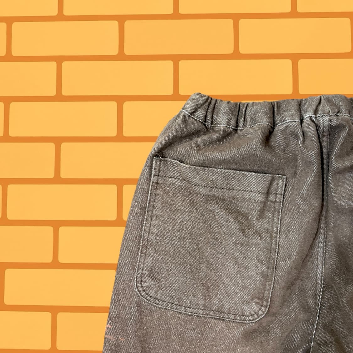 캐피디자인 투턱 와이드 데님 팬츠 (32) 상품이미지4