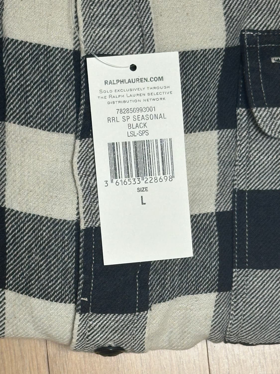 RRL 버팔로 체크 워크셔츠 L (새상품) 상품이미지4