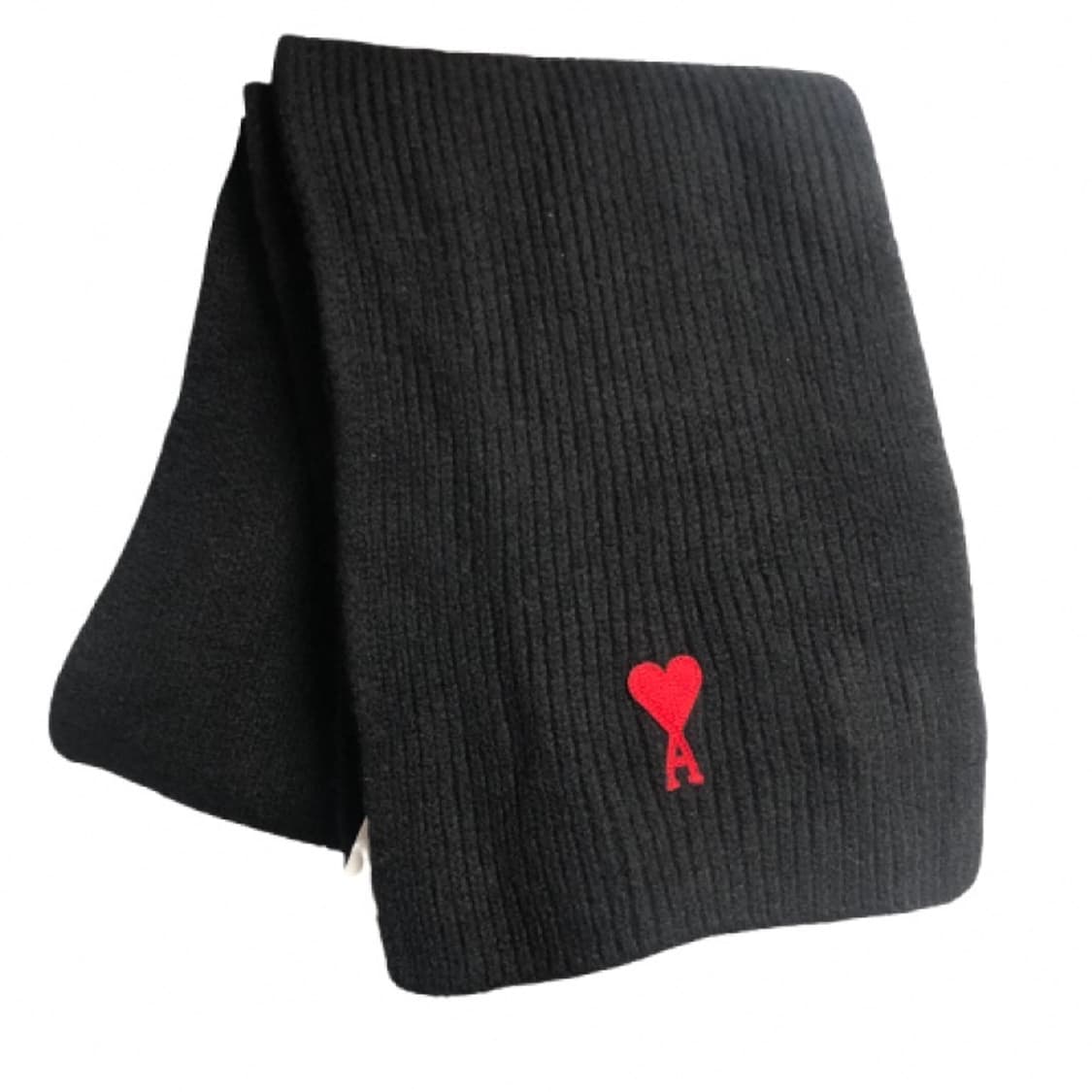 아미 블랙 하트 로고 울 머플러,목도리 상품이미지2