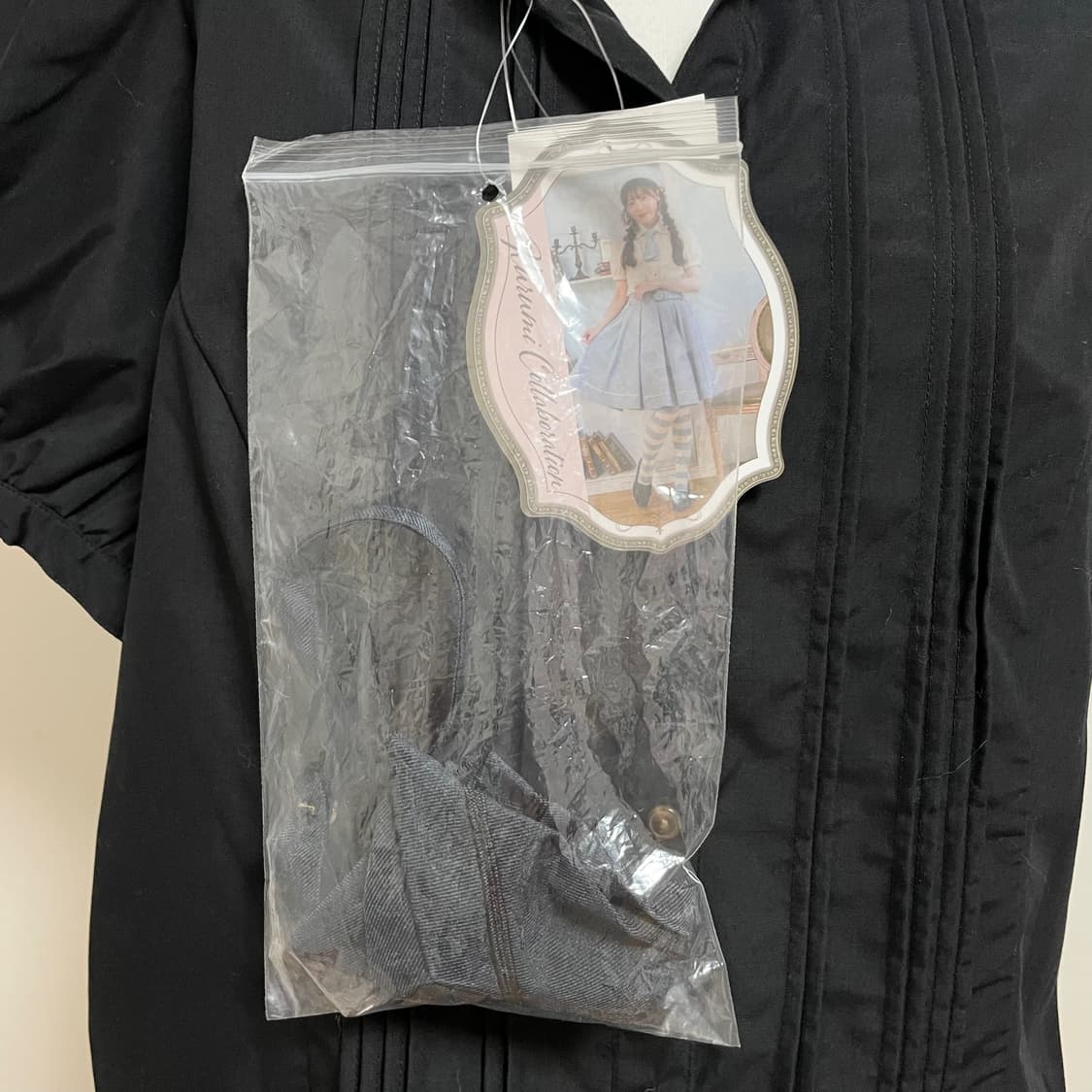 공겜여주st 블랙 홍콩 블라우스 (새상품)  상품이미지4