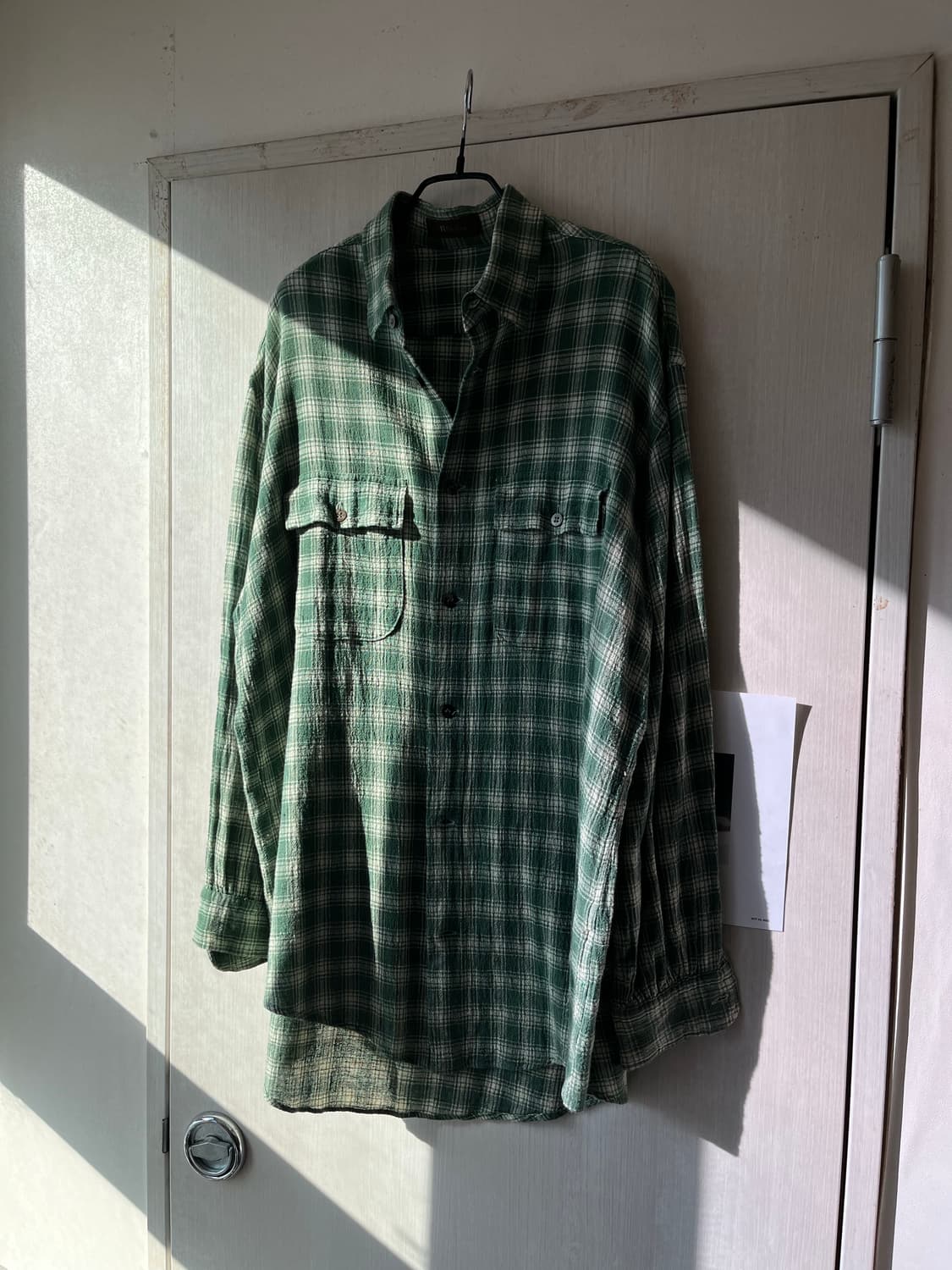 요지야마모토 거즈 패턴 코튼 셔츠 상품이미지1