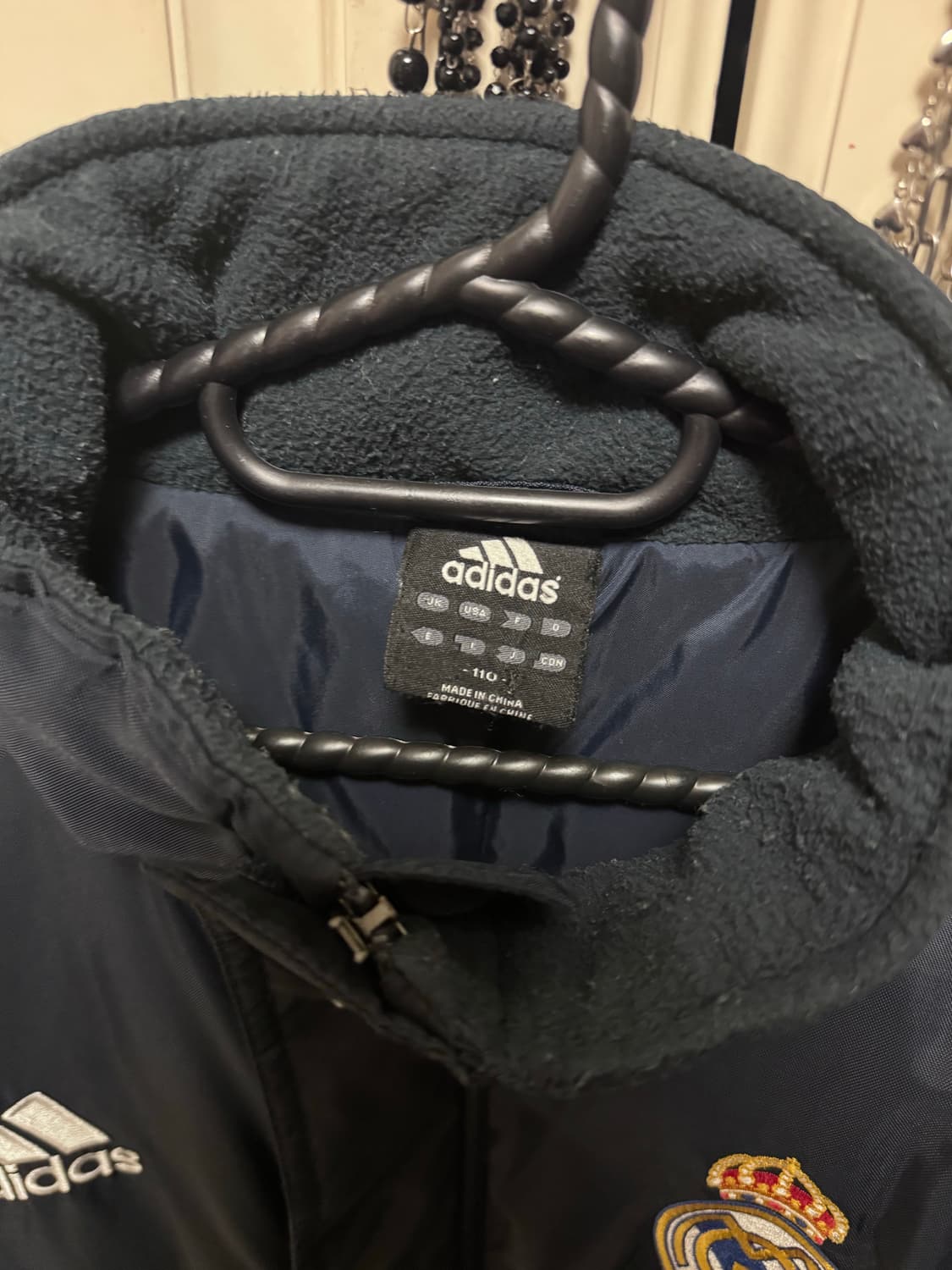 빈티지 아디다스 레알마드리드 바람막이 패딩 네이비 스카이블루 상품이미지3