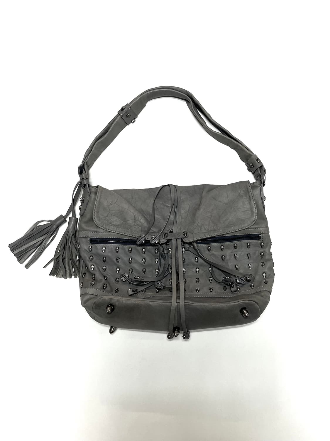 THOMAS WYLDE 토마스 와일드 스컬 레더 프린지 숄더백 상품이미지1