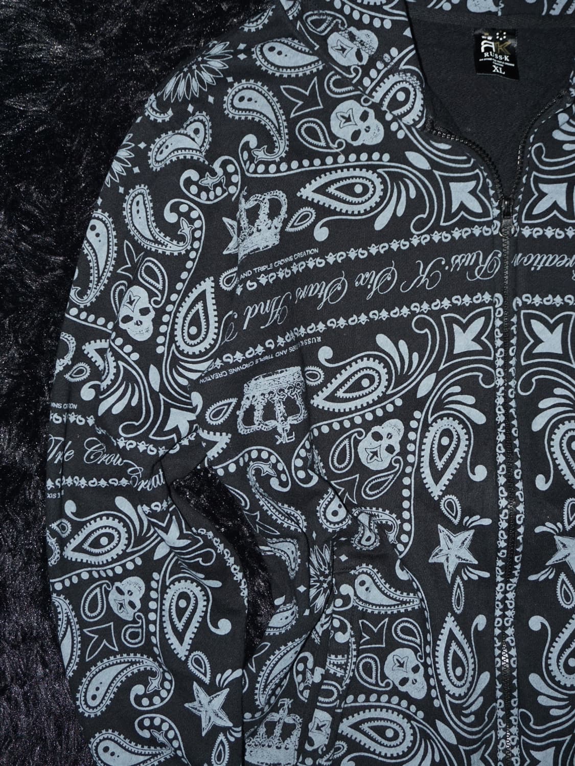 (russ-k) gothic paisley zip-up hood  상품이미지2