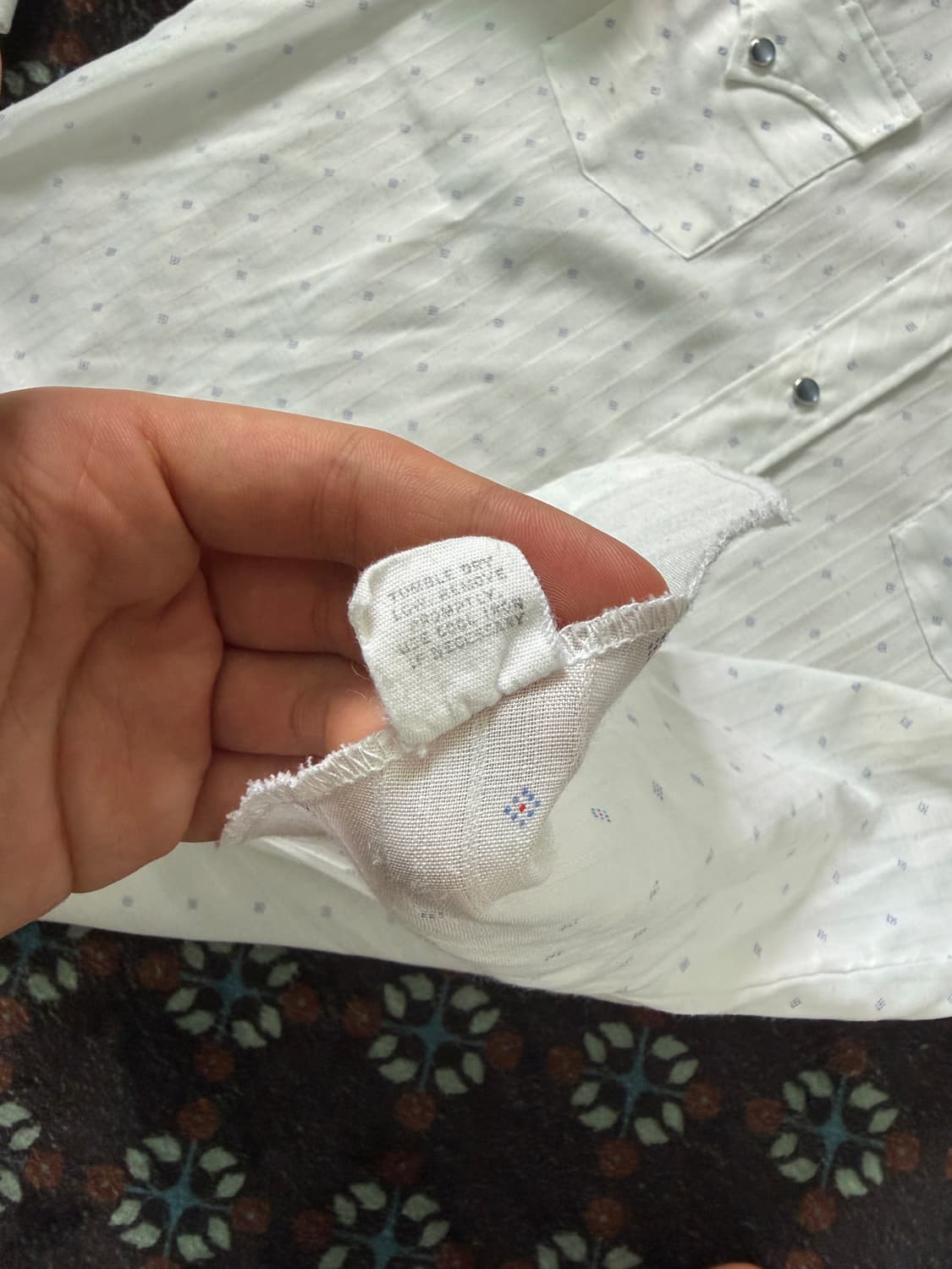 70s HbarC 화이트 웨스턴셔츠 USA 상품이미지8