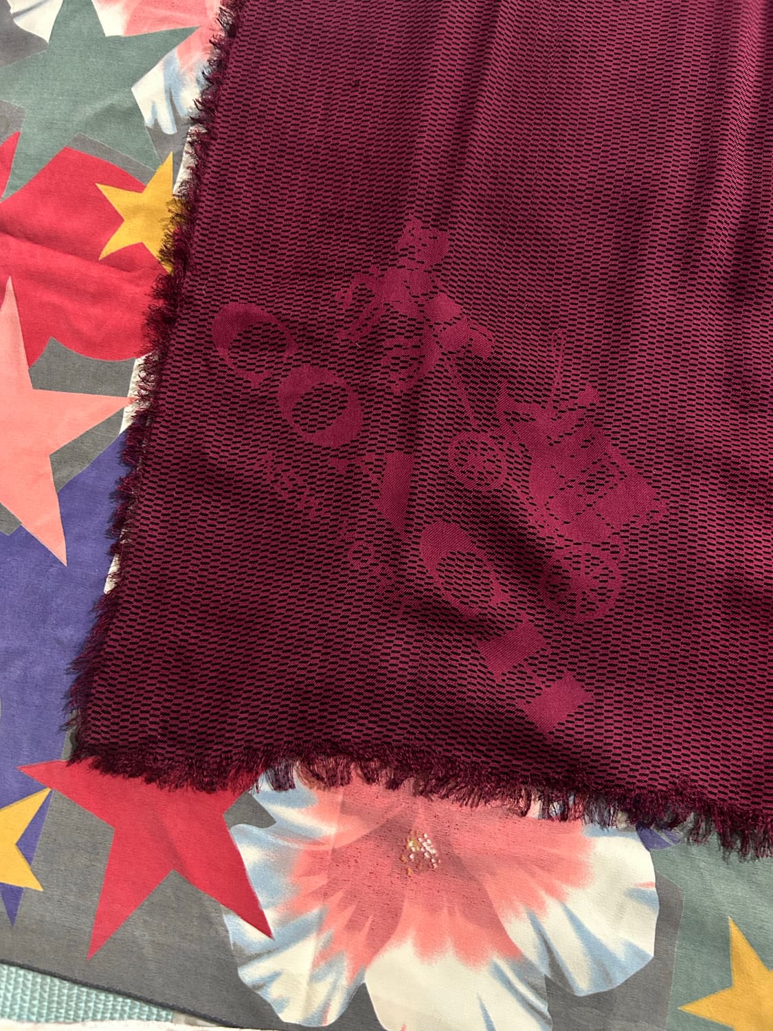 코치 버건디 스카프 상품이미지2