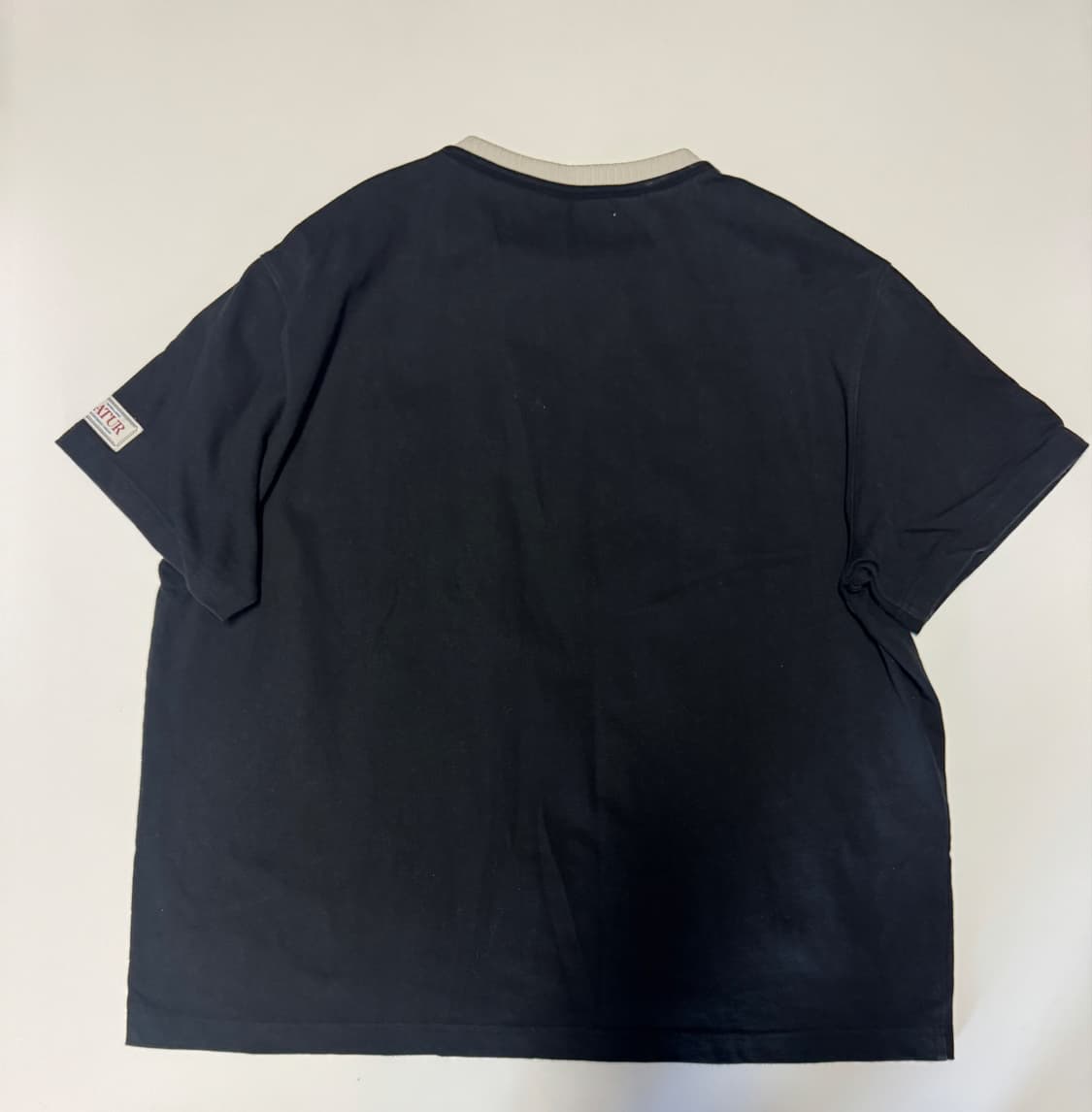 세터 SATUR 로고 자수 보야지 반팔 티셔츠 XL 2XL 블랙 상품이미지2
