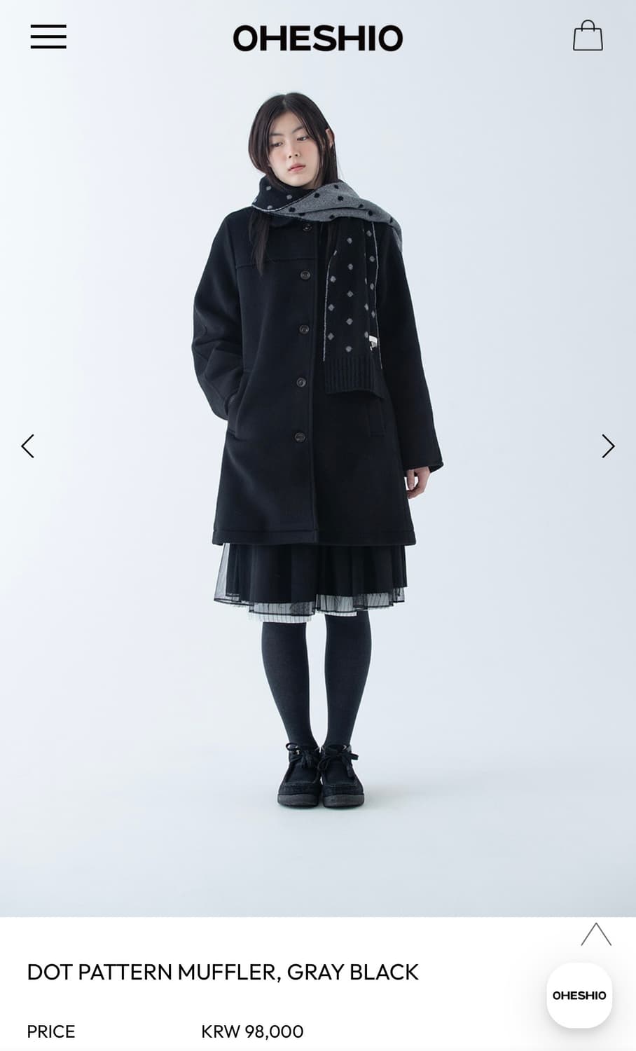 오헤시오 도트 머플러 DOT PATTERN MUFFLER 상품이미지3