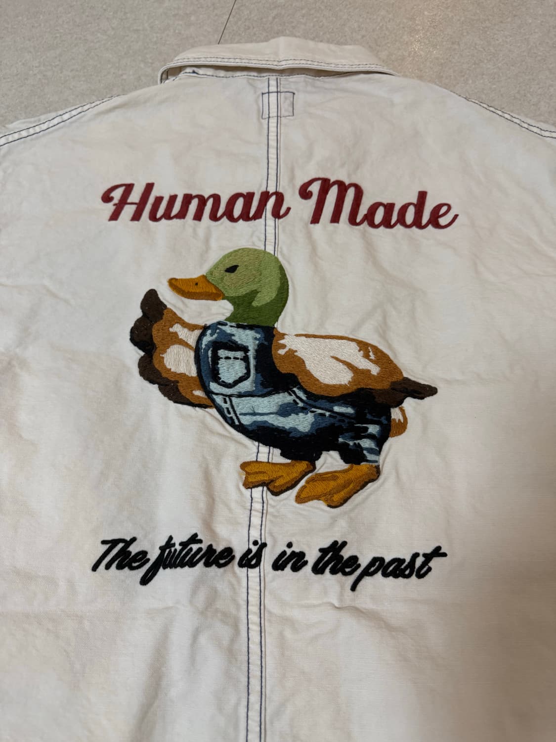 휴먼메이드 가먼트다이드 커버올 자켓 화이트 상품이미지2