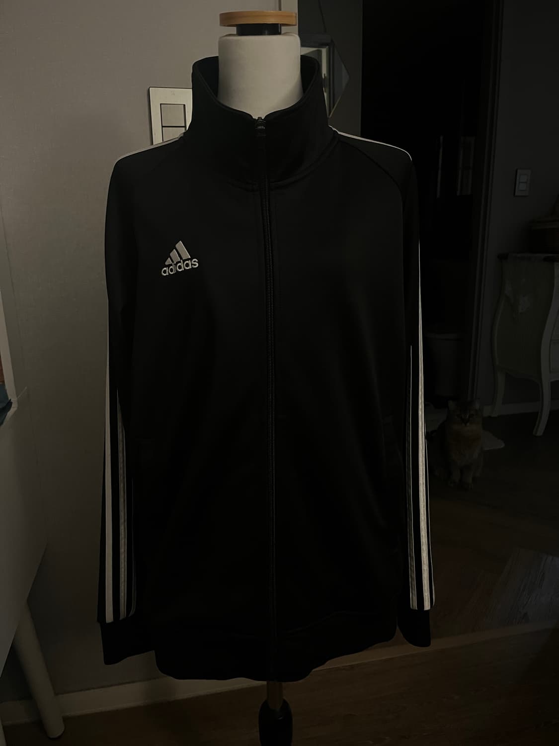 아디다스 블랙 삼선 져지 트랙탑 상품이미지3