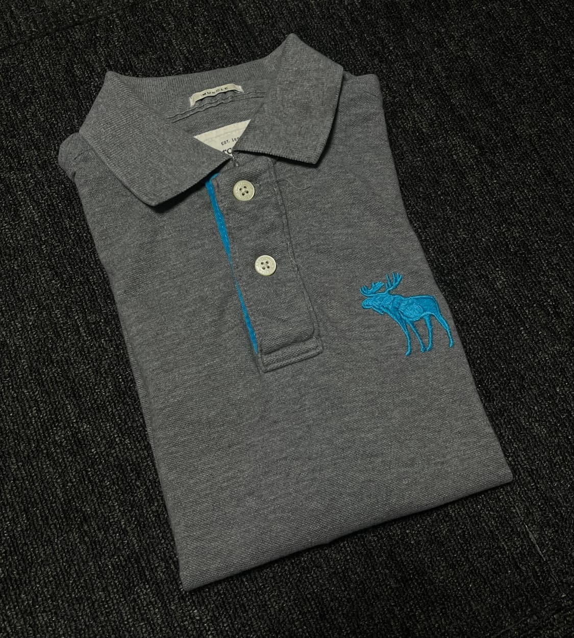 Abercrombie 무스 로고 폴로 셔츠 상품이미지3