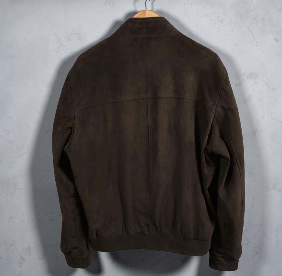 110 MNG 망고 염소가죽 스웨이드 레더 자켓 브라운 상품이미지5