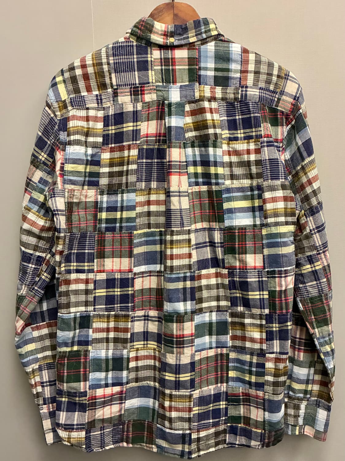 (M)브룩스브라더스 마드라스 패치워크 코튼 버튼다운 셔츠 상품이미지8