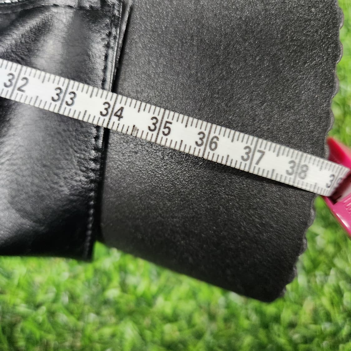 플랫폼굽 버클 미들부츠 37 | 시크블랙 유광 레더핏  새상품 상품이미지7