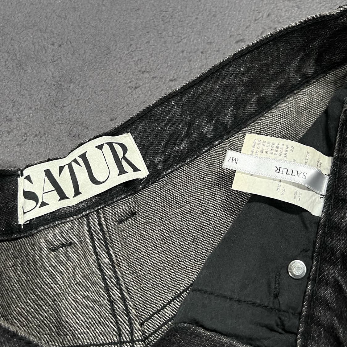 SATUR 세터 워싱 흑청 데님 팬츠 상품이미지6