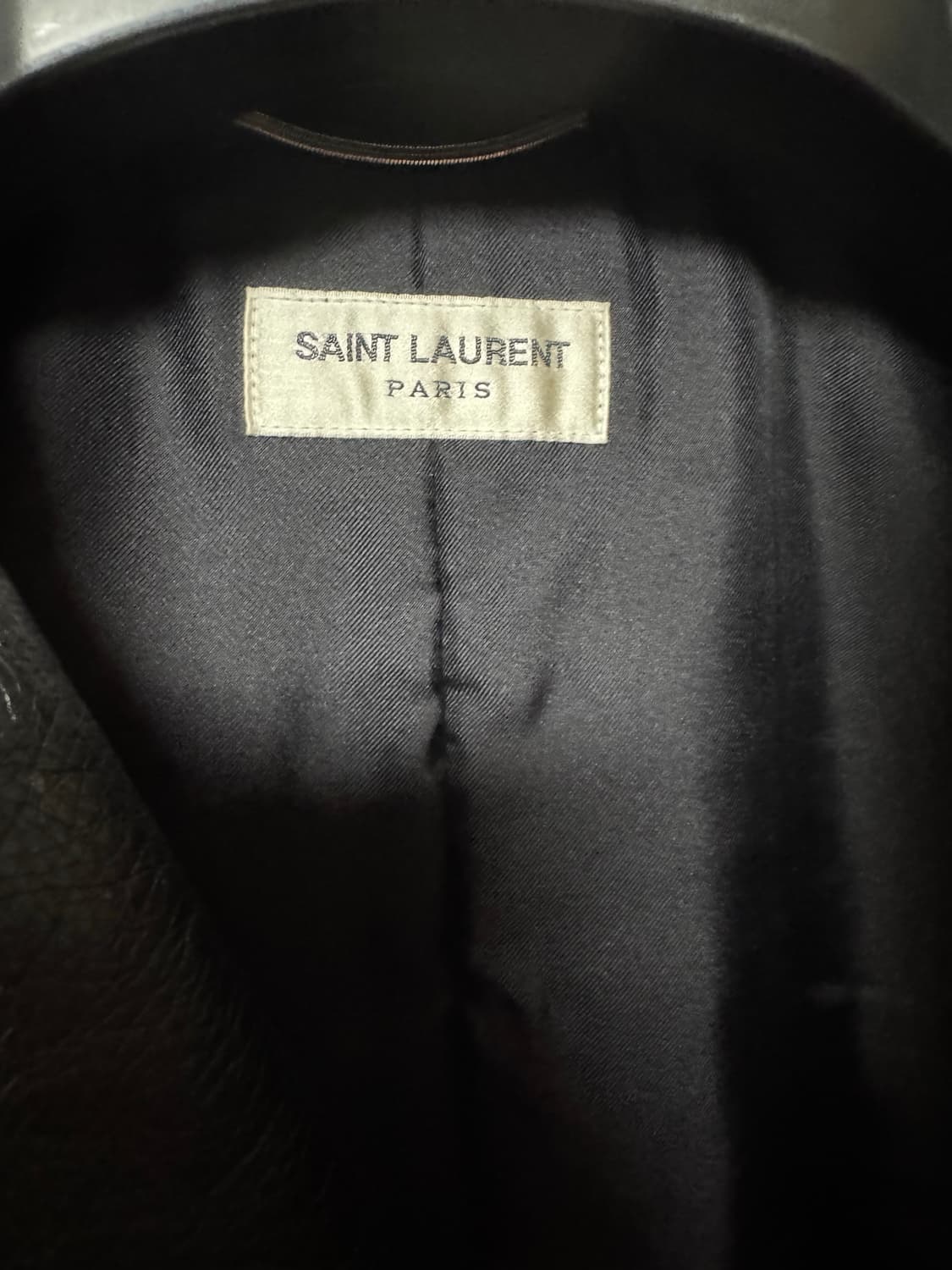 생로랑 14FW 에디 레더 트래퍼 자켓 44사이즈 상품이미지8