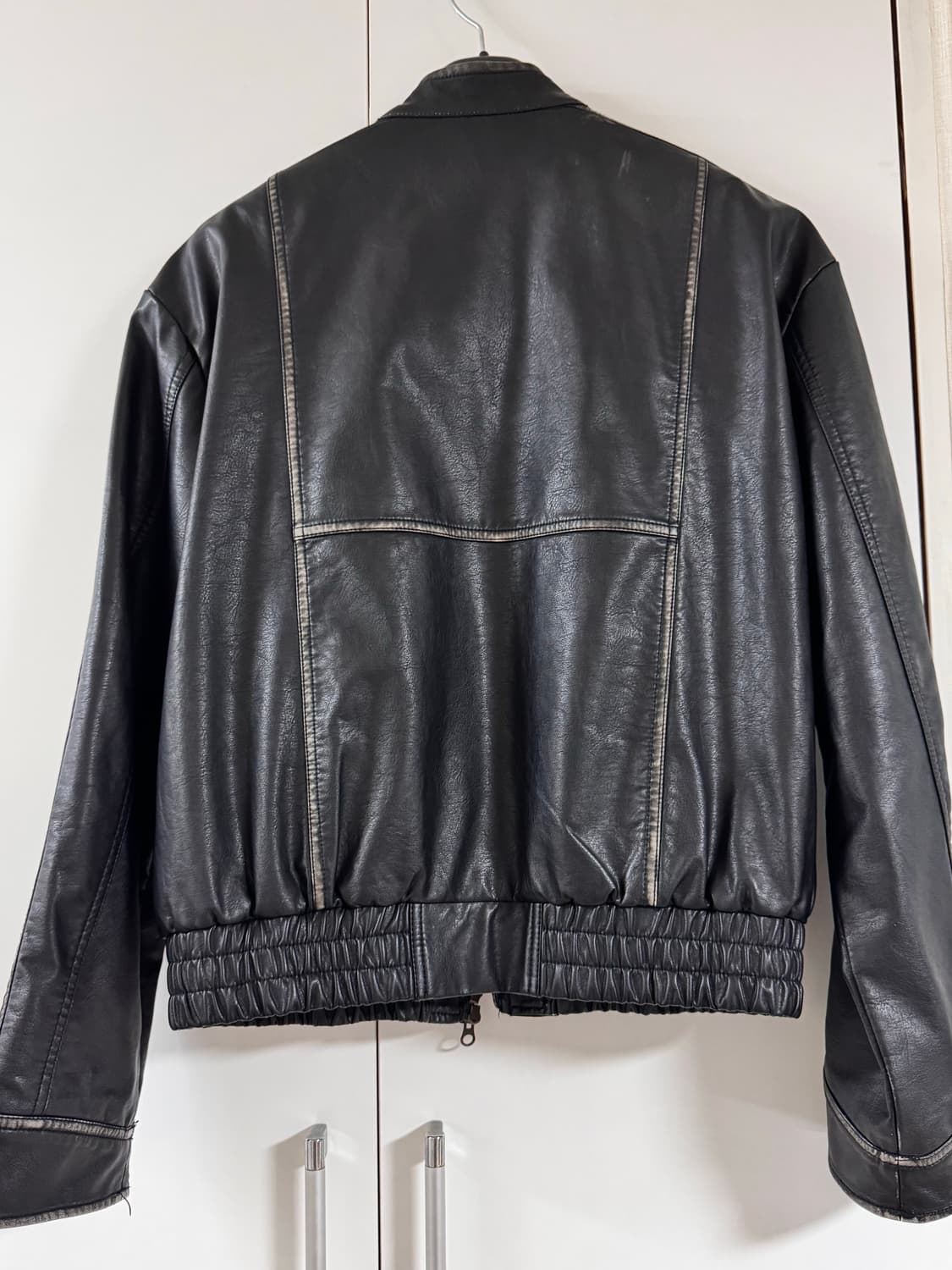 로파이 비건레더 레이서 자켁 상품이미지2