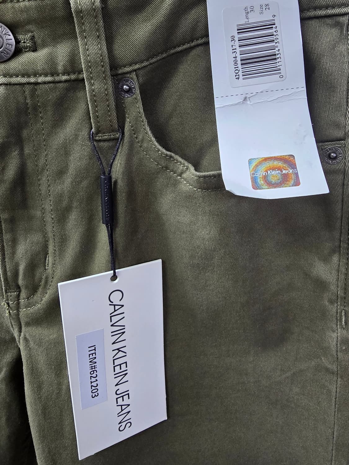 캘빈클라인 진 올리브색 여성 바지 (1342) 상품이미지3