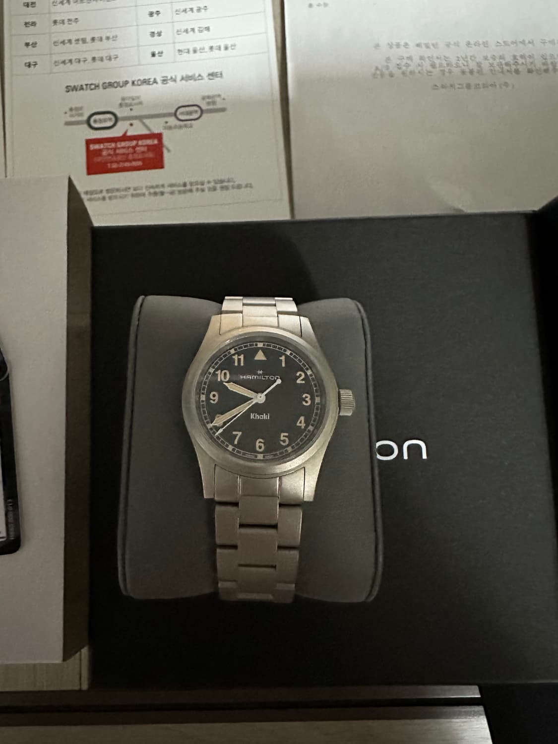 해밀턴 카키필드 쿼츠 33mm 블랙 다이얼 H69301131 상품이미지2