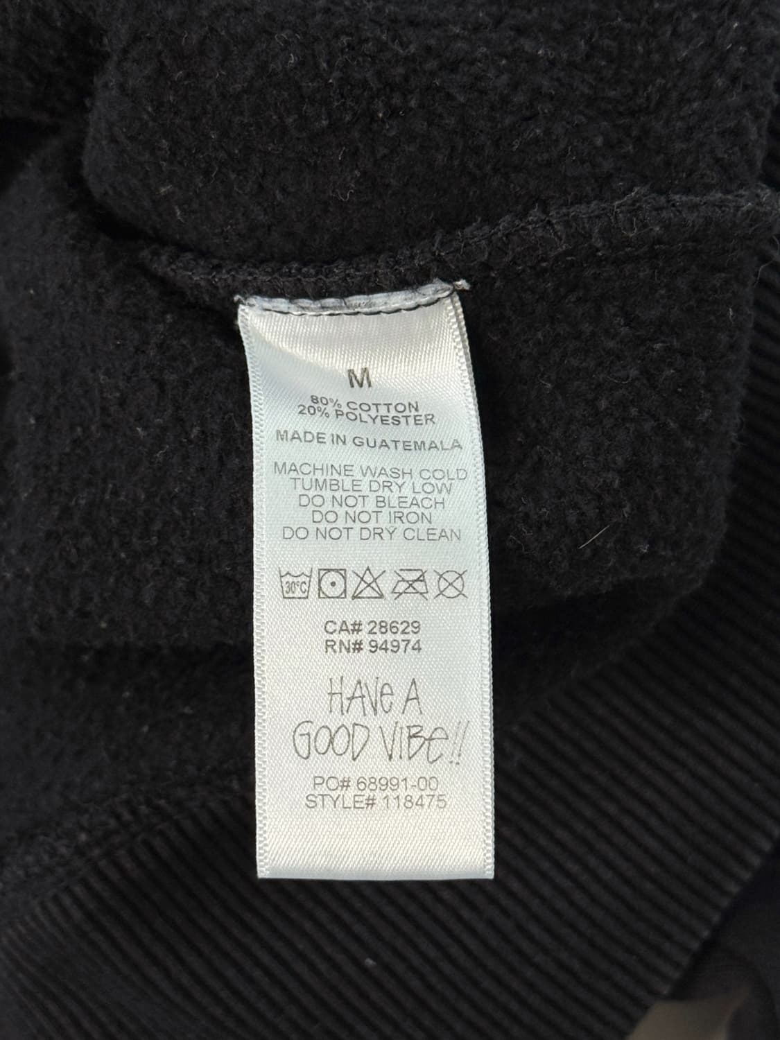 스투시 루즈핏 미드 스탁로고 블랙 스웻 후드 상품이미지5