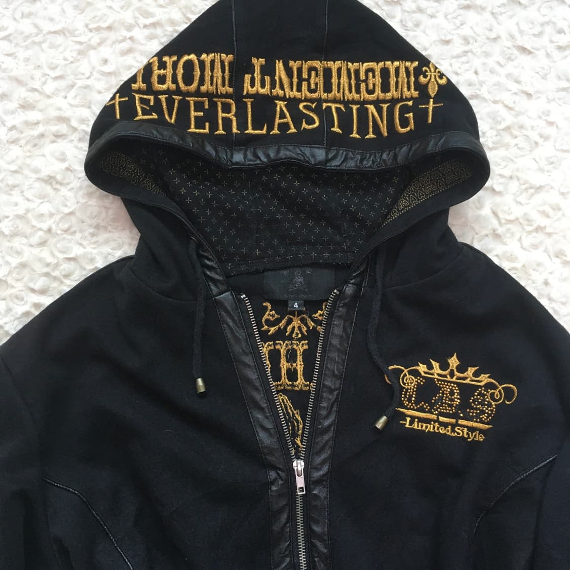C.B.S handwork punk beads leather hood z 상품이미지9